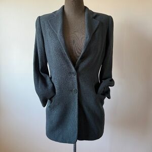 Stunning Vintage 90s Giorgio Armani Grey Green Blazer Jacket